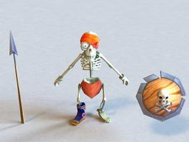 Skeleton Soldier 3d model preview