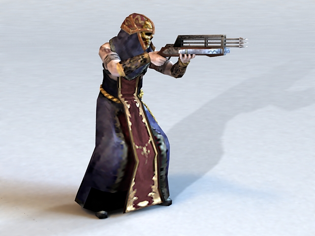 Skeleton Shooter 3d rendering