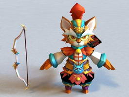 Anime Tiger Archer 3d model preview