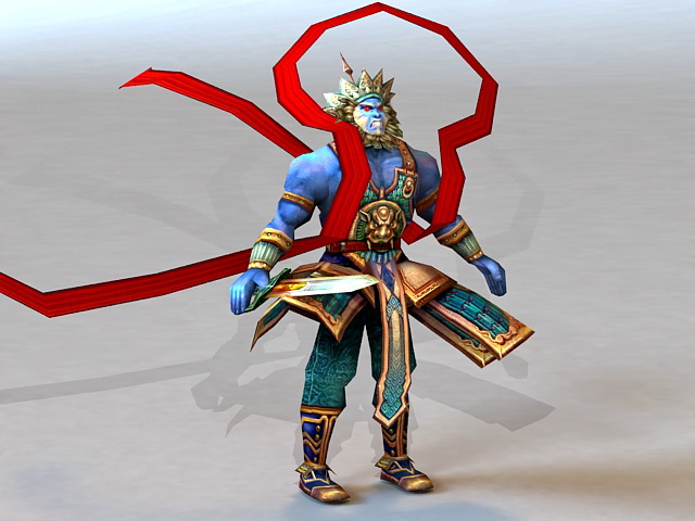 Chinese Mythology War God 3d rendering