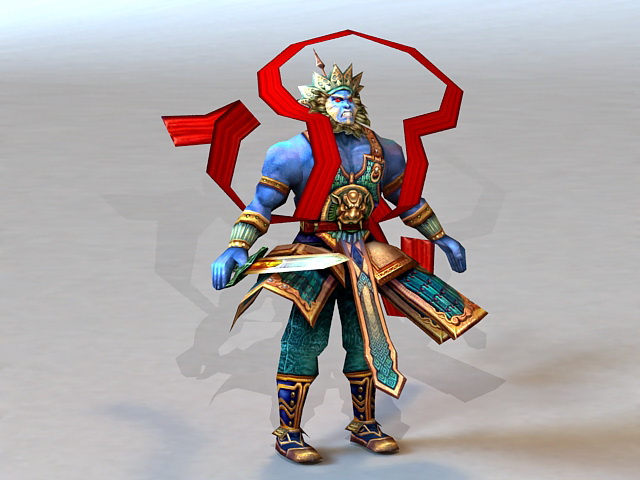 Chinese Mythology War God 3d rendering