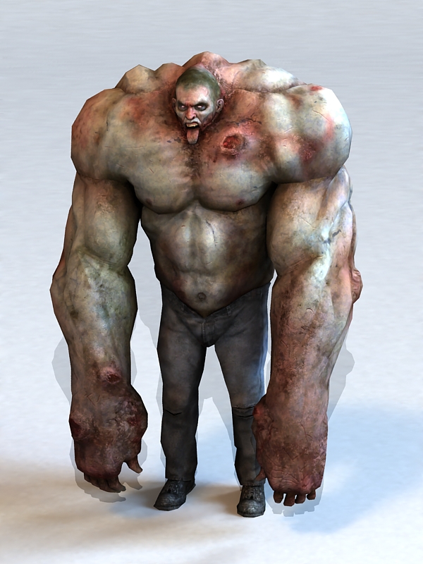 Zombie Hulk 3d model 3ds Max files free download