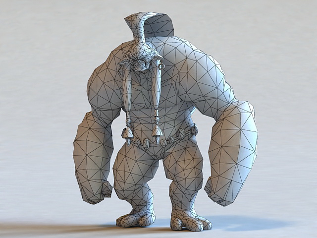 Giant Earth Monster 3d rendering