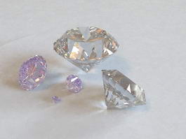 Purple Diamonds 3d model preview