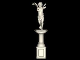 Cherub Angel Statue 3d model preview