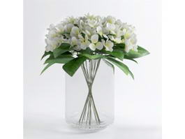 Glass Vase with Flowers 3d model preview