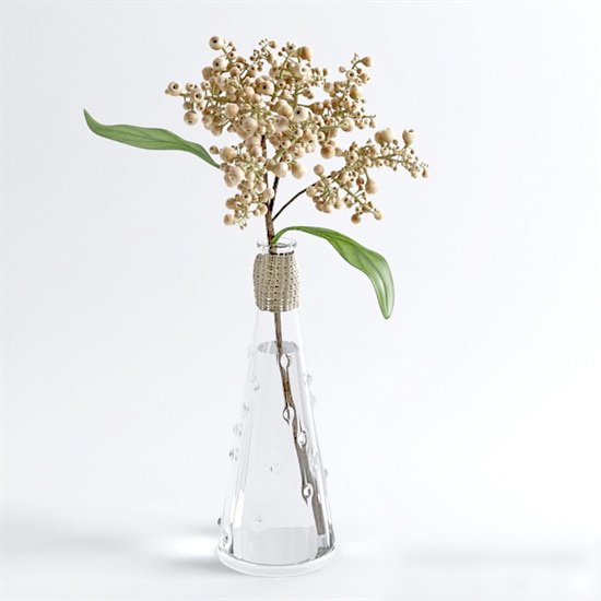 Minimalist Tree Branch Vase 3d rendering