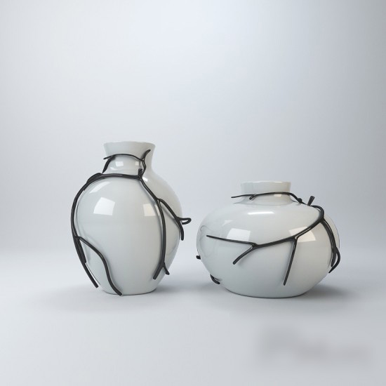 Decorative Vases 3d rendering