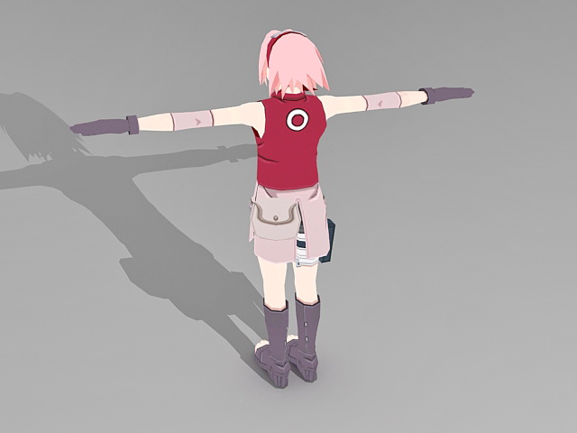 Sakura Haruno 3d rendering