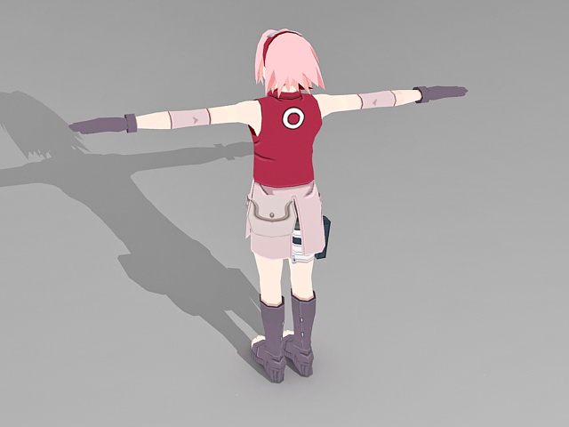 Sakura Haruno 3d model 3ds Max,Object files free download - modeling