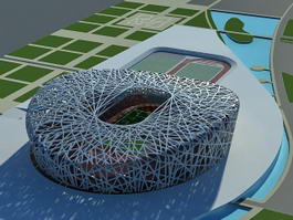 Birds Nest Stadium Beijing 3d model preview