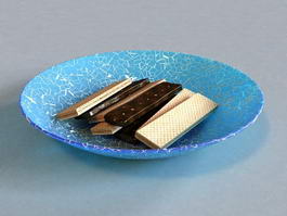 Wafer Cookies on Plate 3d preview
