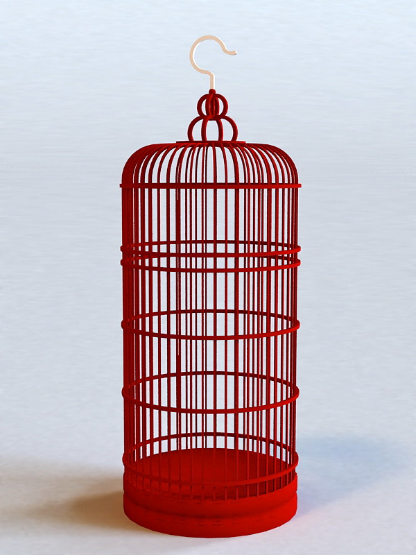 Tall Decorative Bird Cage 3d rendering