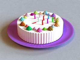 Happy Birthday Cake 3d preview