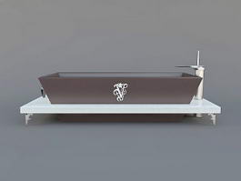 Italian Bathtub 3d model preview