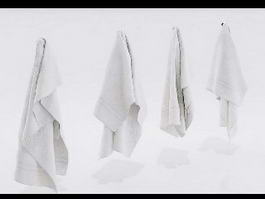 White Hand Towels 3d preview