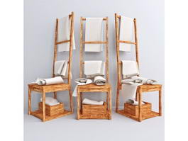 IKEA Chair Towel Rack 3d model preview