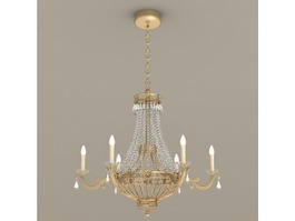 Tuscan Chandelier with Crystals 3d model preview