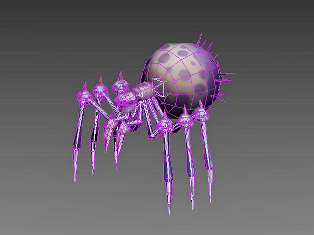 Monster Spider Rigged 3d rendering