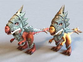 Dinosaurs with Armor 3d model preview