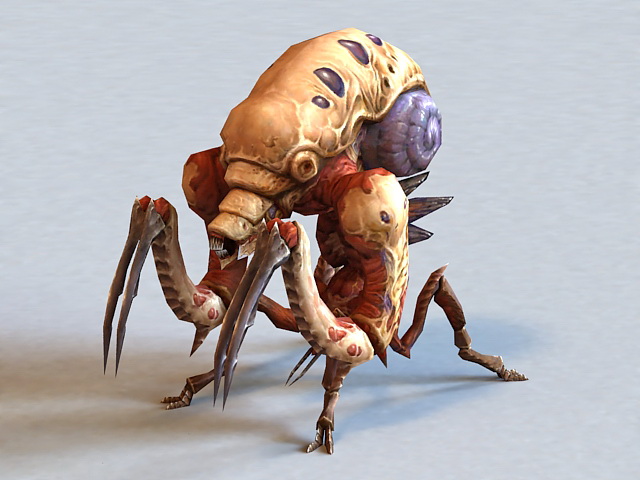 Alien Warrior Bug 3d rendering