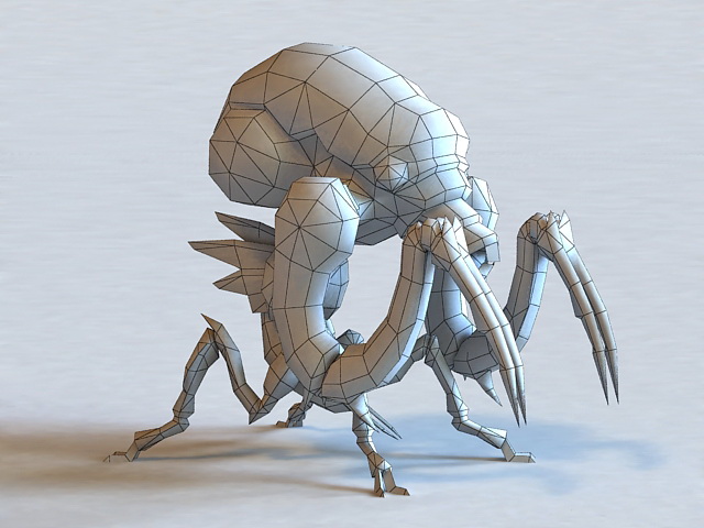 Alien Warrior Bug 3d rendering