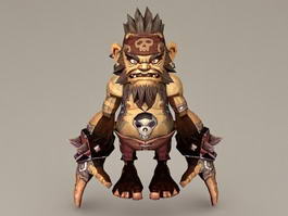 Pygmy Warrior Male 3d model preview
