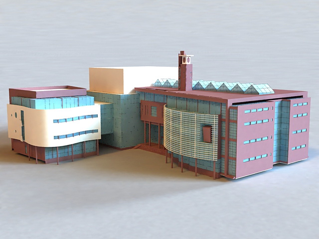 Small Office Building 3d rendering