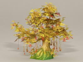 Anime Wishing Tree 3d model preview