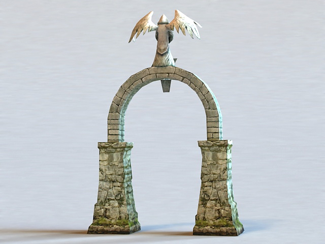 Medieval Stone Arch 3d rendering