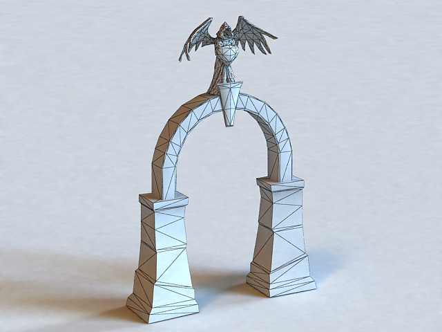 Medieval Stone Arch 3d rendering