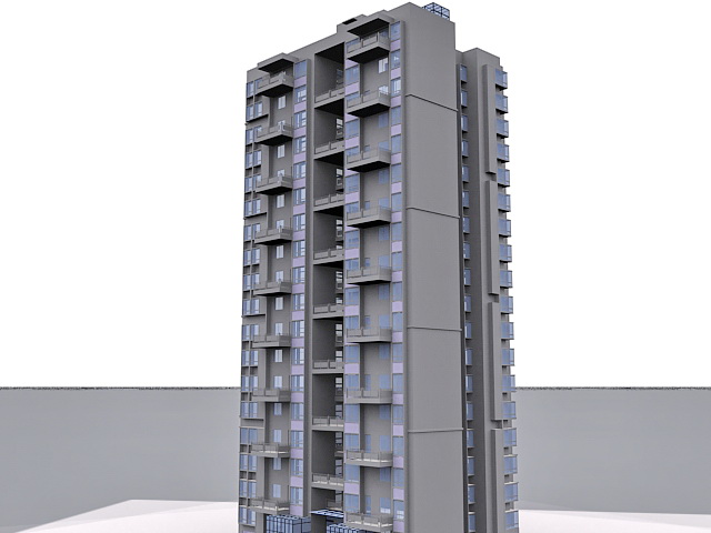 Apartment Blocks 3d rendering