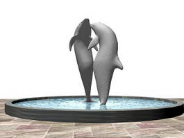 Dolphin Fountain 3d model preview