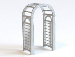 Arched Garden Trellis Arch 3d preview