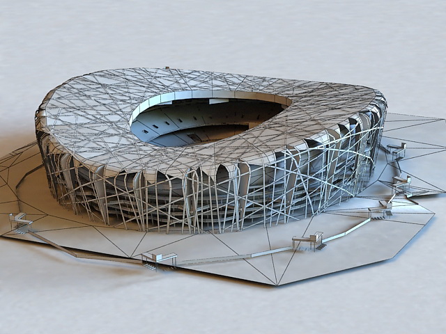 National Stadium 3d rendering