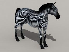 Zebra Wild Horse 3d model preview