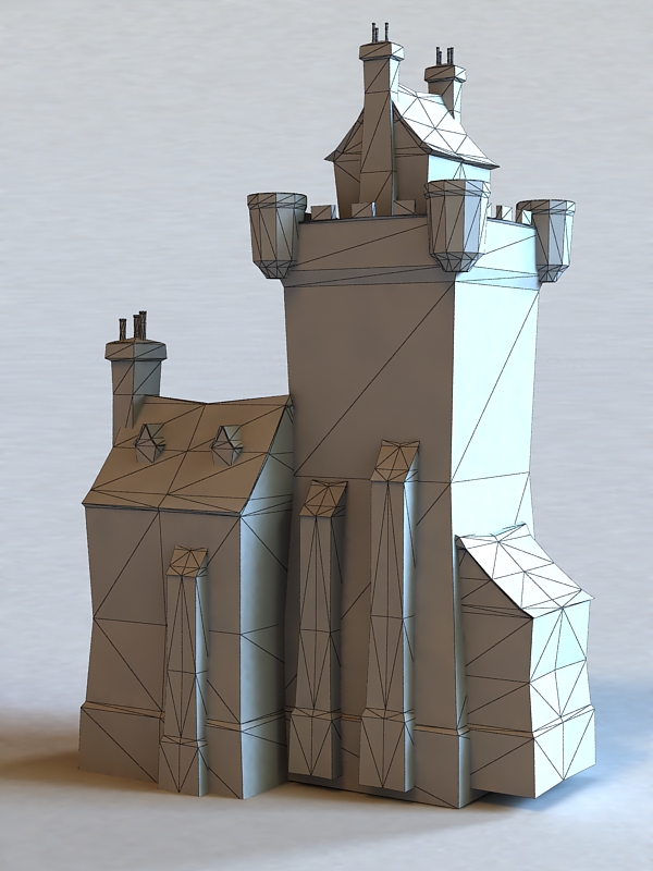 Village Castle 3d rendering