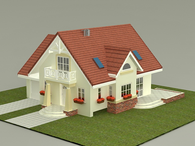 Small House Plan 3d Model 3ds Max Files Free Download CadNav
