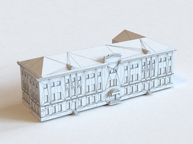 Ostozhenka Moscow Building 3d rendering