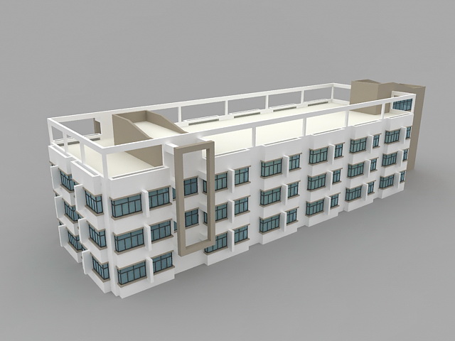 Small Apartment Building 3d rendering