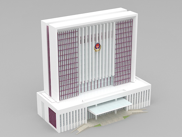 China Government Office Building 3d rendering