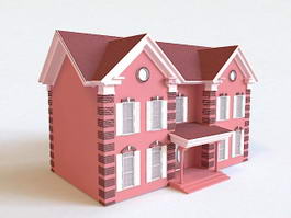 Red Brick House 3d model preview