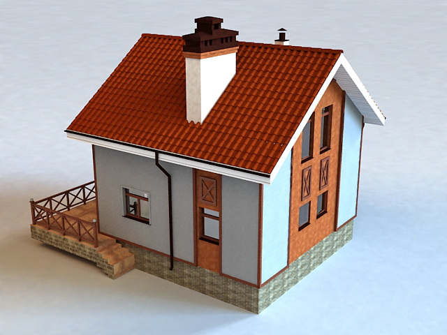 Small Cottage House 3d rendering