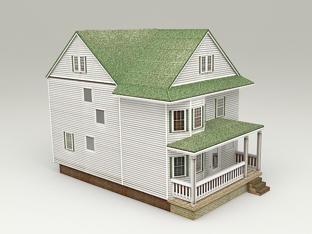 Cottage Tiny House 3d rendering
