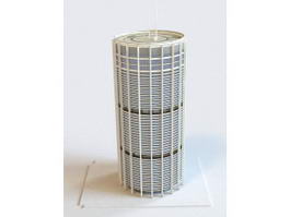 Cylinder Building Architecture 3d model preview
