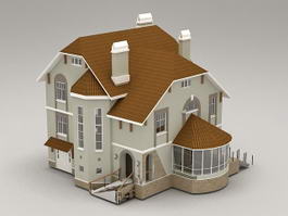 English Country House 3d model preview