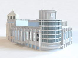 Department Store Exterior 3d model preview