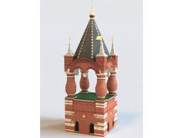 Russia Red Tower 3d model preview