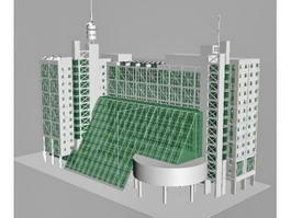 Modern Hotel Buildings 3d model preview