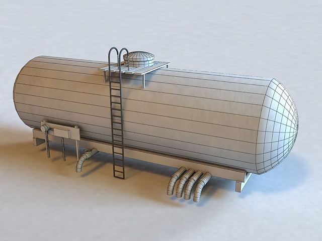 Oil Storage Tank 3d rendering